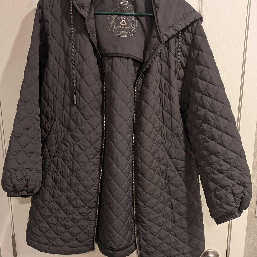 Bernardo Eco Plume Charcoal Quilted‎ Puffer Jacket